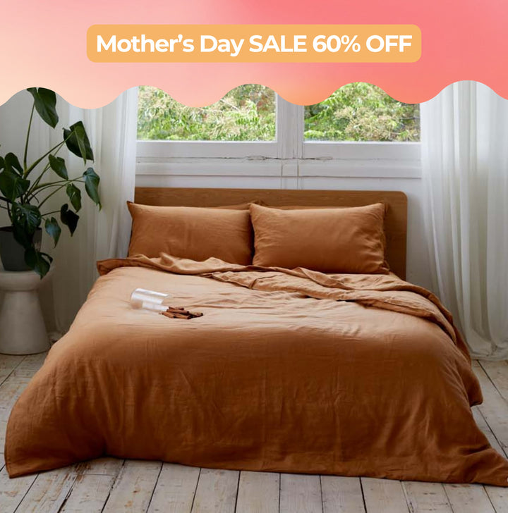 Cinnamon, Duvet Cover Set, 100% French Flax Linen