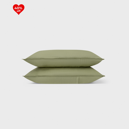Sage, Linen Pillow Cover Set, 100% French Flax Linen