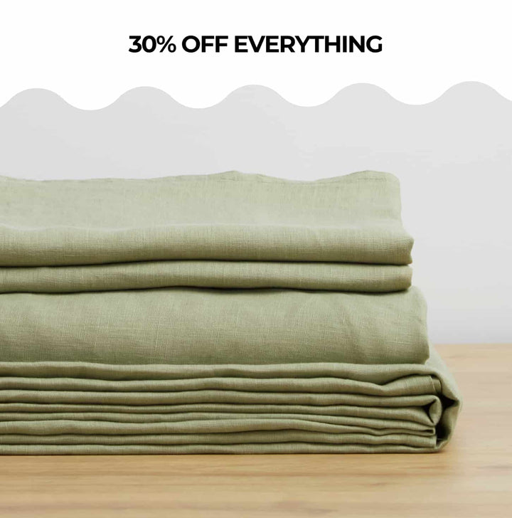 Sage, Linen Sheet Set, 100% French Flax Linen