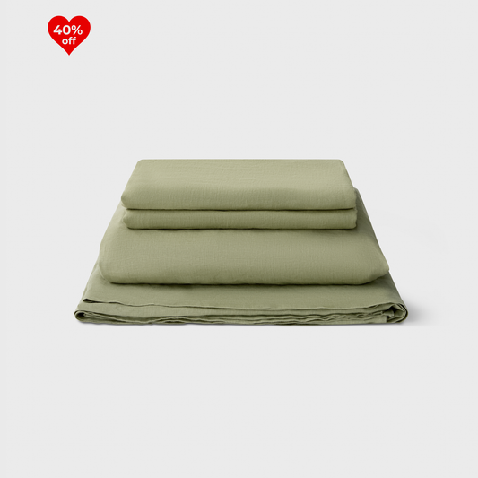 Sage, Linen Sheet Set, 100% French Flax Linen