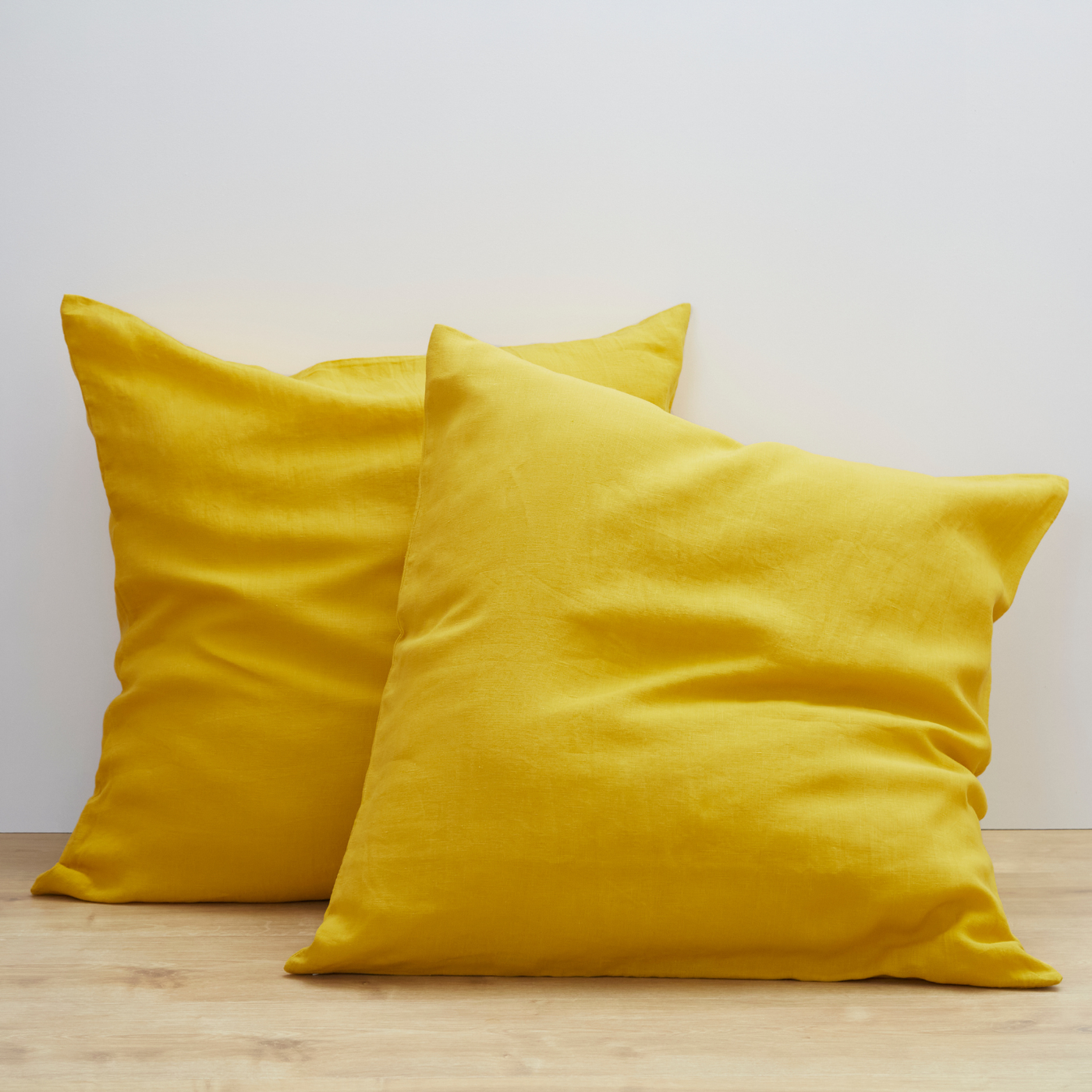 Turmeric, Linen Pillow Cover Set, 100% French Flax Linen