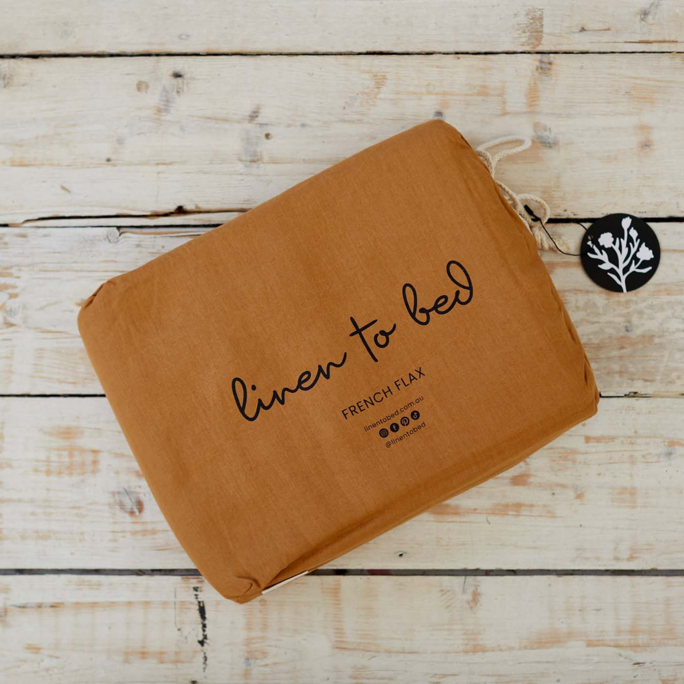 Cinnamon, Linen Fitted Sheet, 100% French Flax Linen