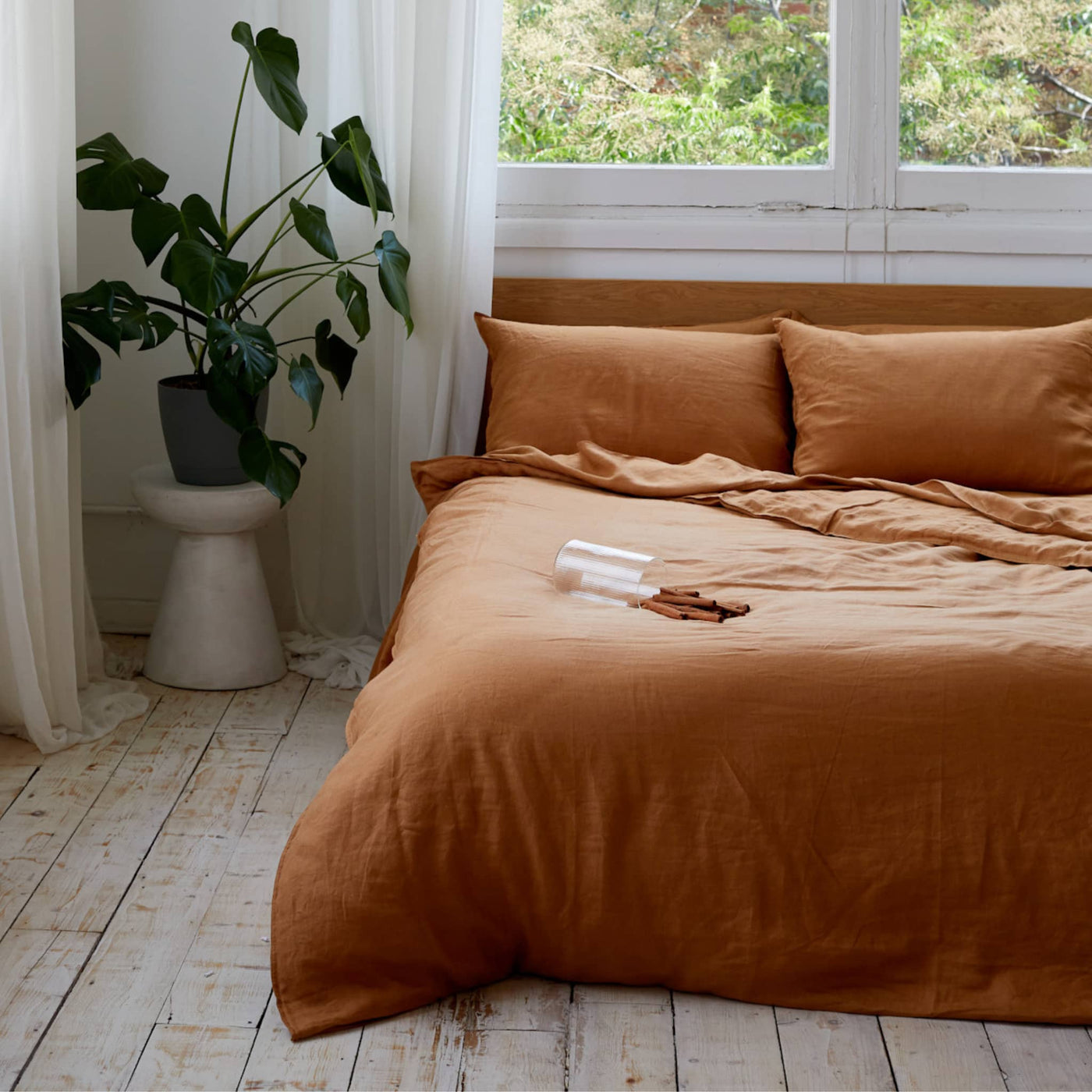 Cinnamon, Linen Duvet Cover, 100% French Flax Linen