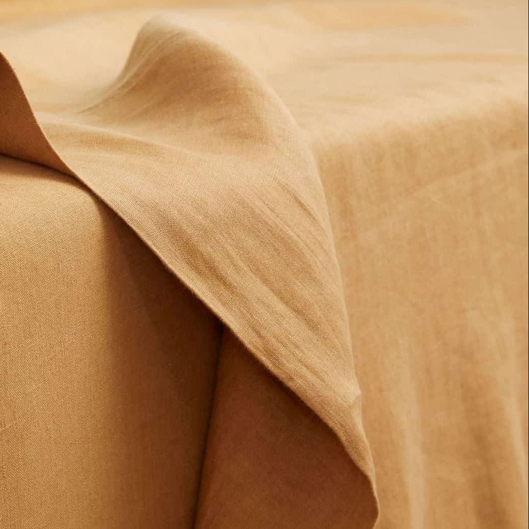 Cinnamon, Linen Flat Sheet, 100% French Flax Linen