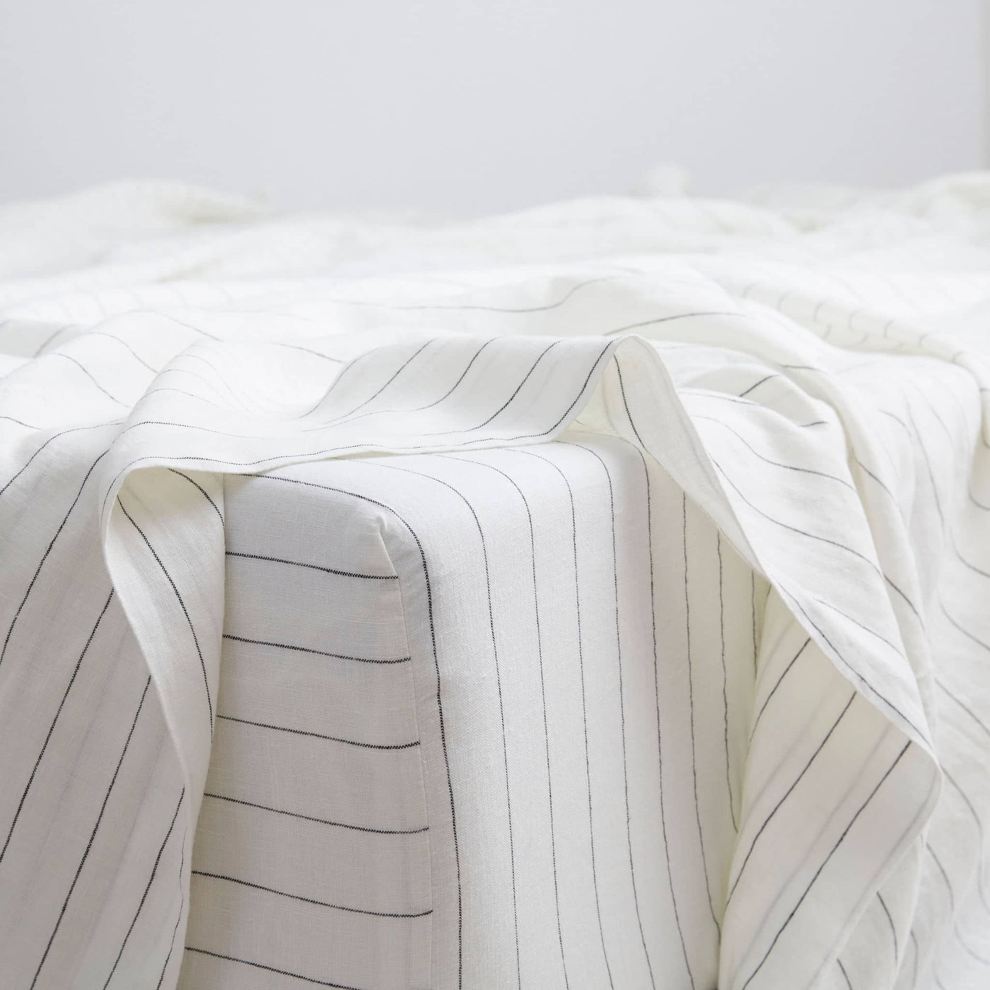 Stripe, Linen Fitted Sheet, 100% French Flax Linen