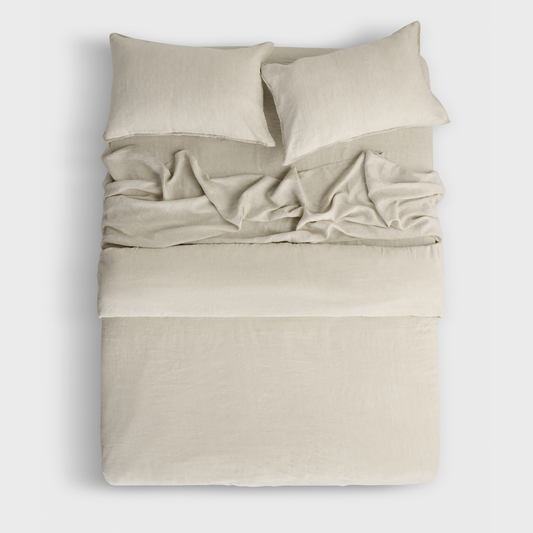 Natural, Bedding Bundle, 100% French Flax Linen