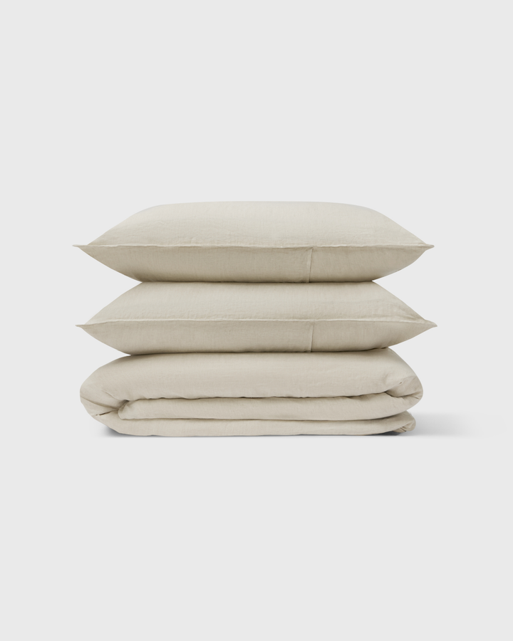 Natural, Duvet Cover Set, 100% French Flax Linen