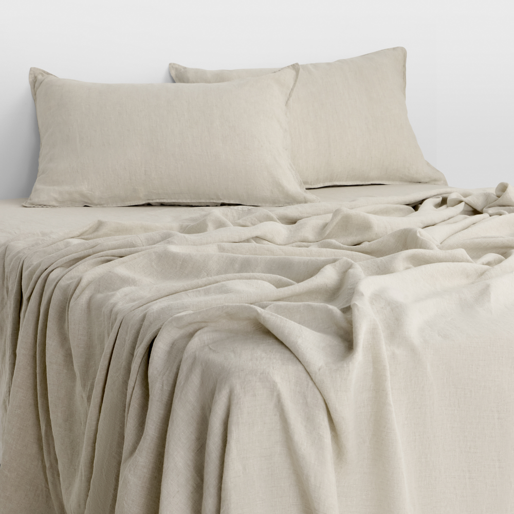 Linen Roots Sheets Natural, Linen Flat Sheet, 100% French Flax Linen – Linen To Bed
