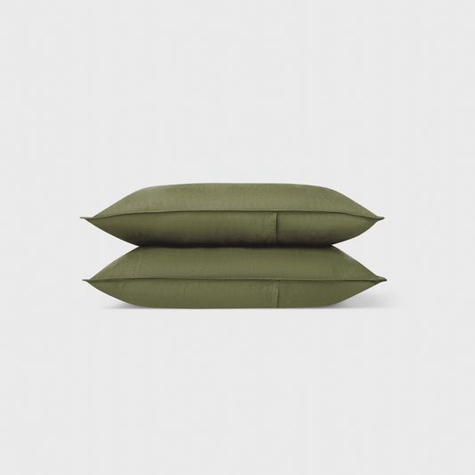 Olive, Pillow Cover Set, 100% French Flax Linen
