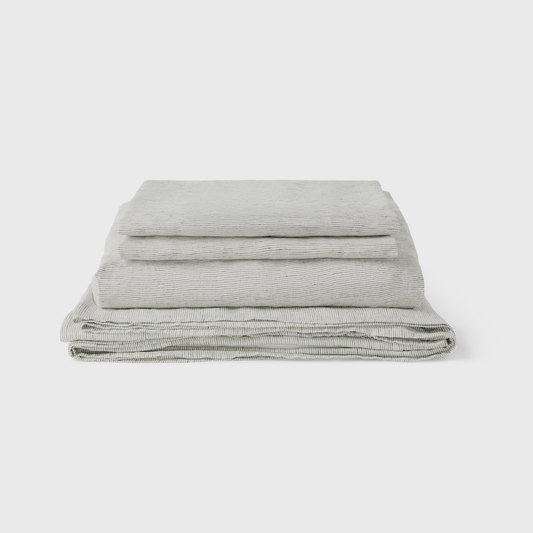 Pencil Stripe, Linen Sheet Set, 100% French Flax Linen
