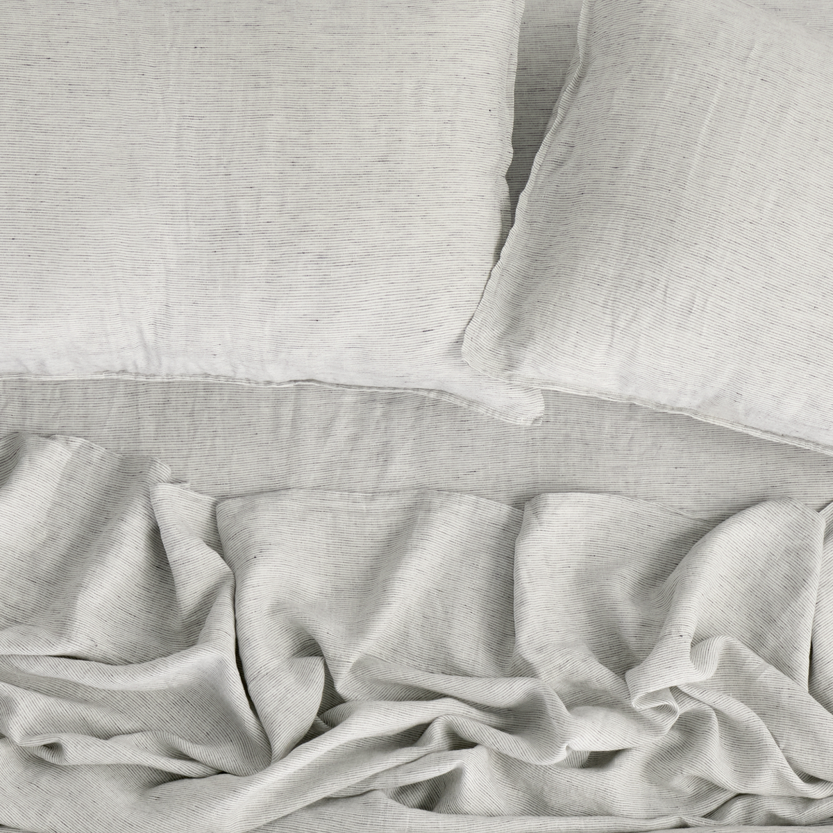 Pencil Stripe, Linen Pillow Cover Set, 100% French Flax Linen