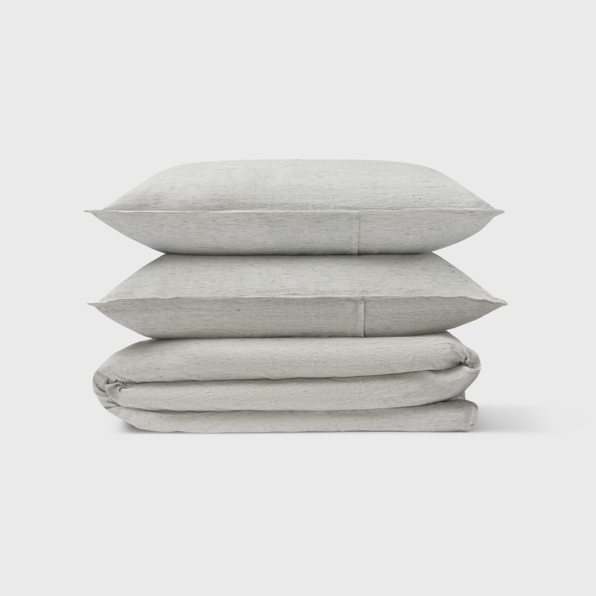 Pencil Stripe, Duvet Cover Set, 100% French Flax Linen