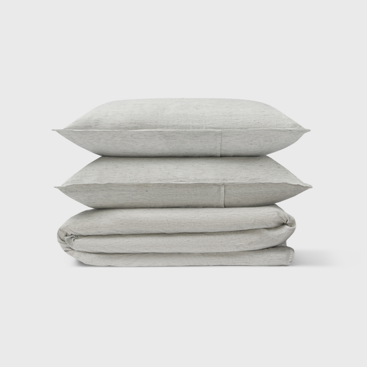 Pencil Stripe, Duvet Cover Set, 100% French Flax Linen