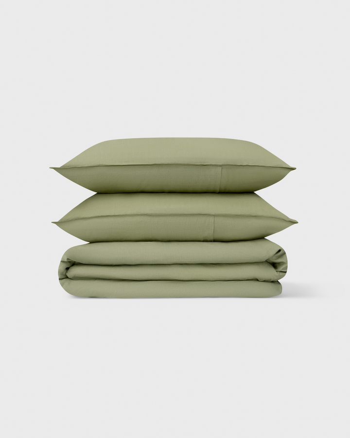 Sage, Duvet Cover Set, 100% French Flax Linen