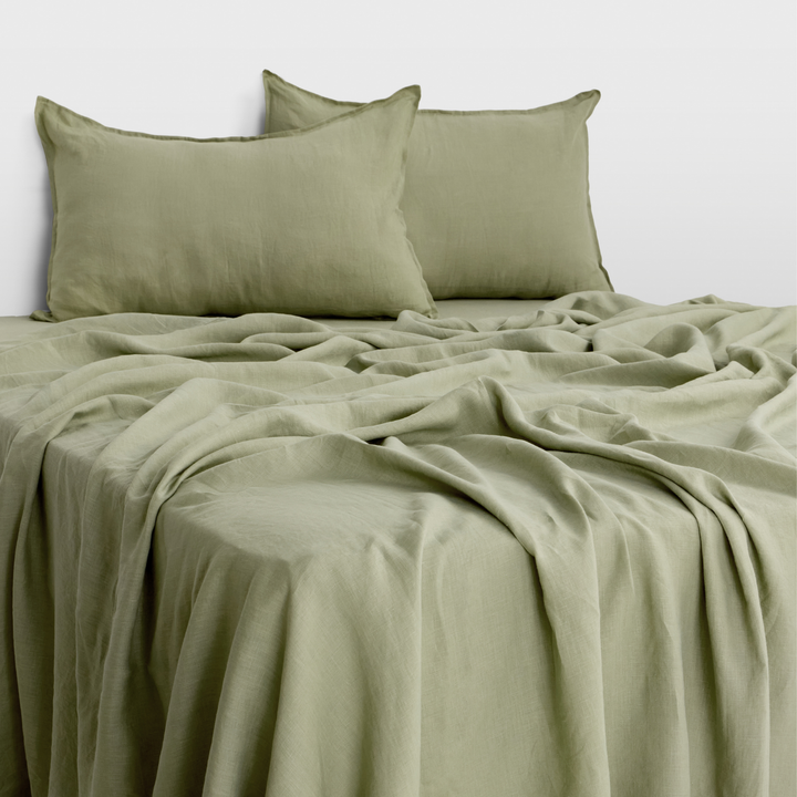 Sage, Linen Sheet Set, 100% French Flax Linen