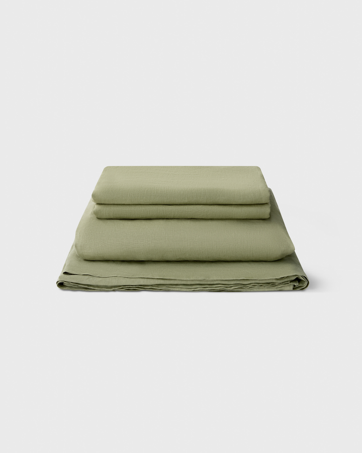 Sage, Linen Sheet Set, 100% French Flax Linen