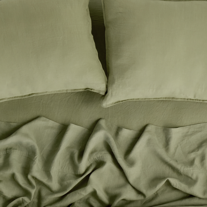 Sage, Linen Sheet Set, 100% French Flax Linen
