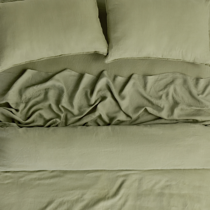 Sage, Duvet Cover Set, 100% French Flax Linen