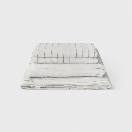 Stripe, Linen Sheet Set, 100% French Flax Linen